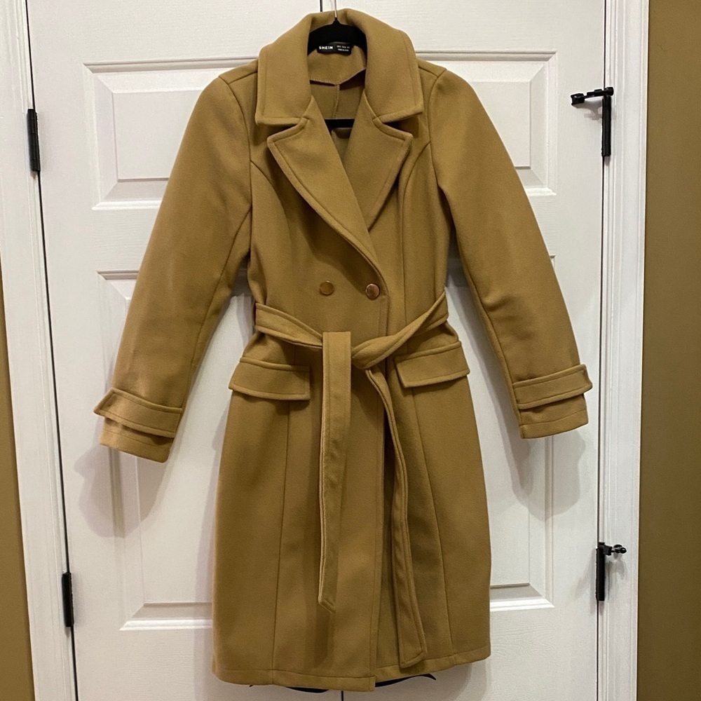SHEIN Tan Trench Coat
